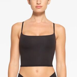 NWT Skims Fits Everybody Cropped Cami in Onyx Black Sz Large